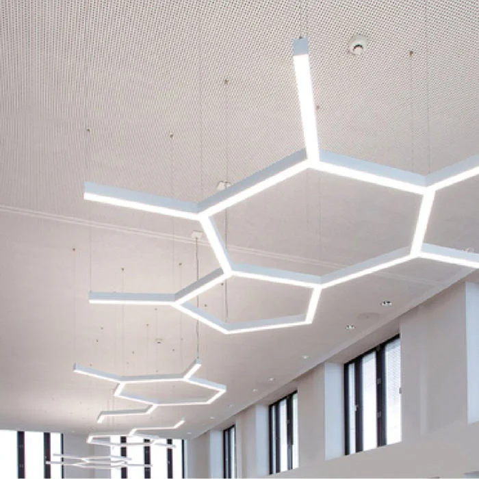 LED Aluminum Linear Light Office Ceiling Lightings Suspended Lighting