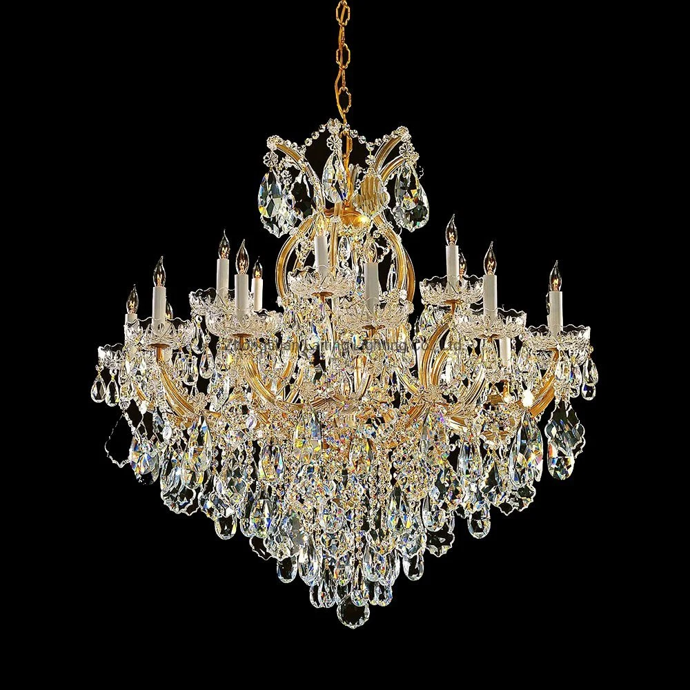 White Chandelier 18 Light Living Room Bedroom Ceiling Decoration Luster crystal Pendant Lighting