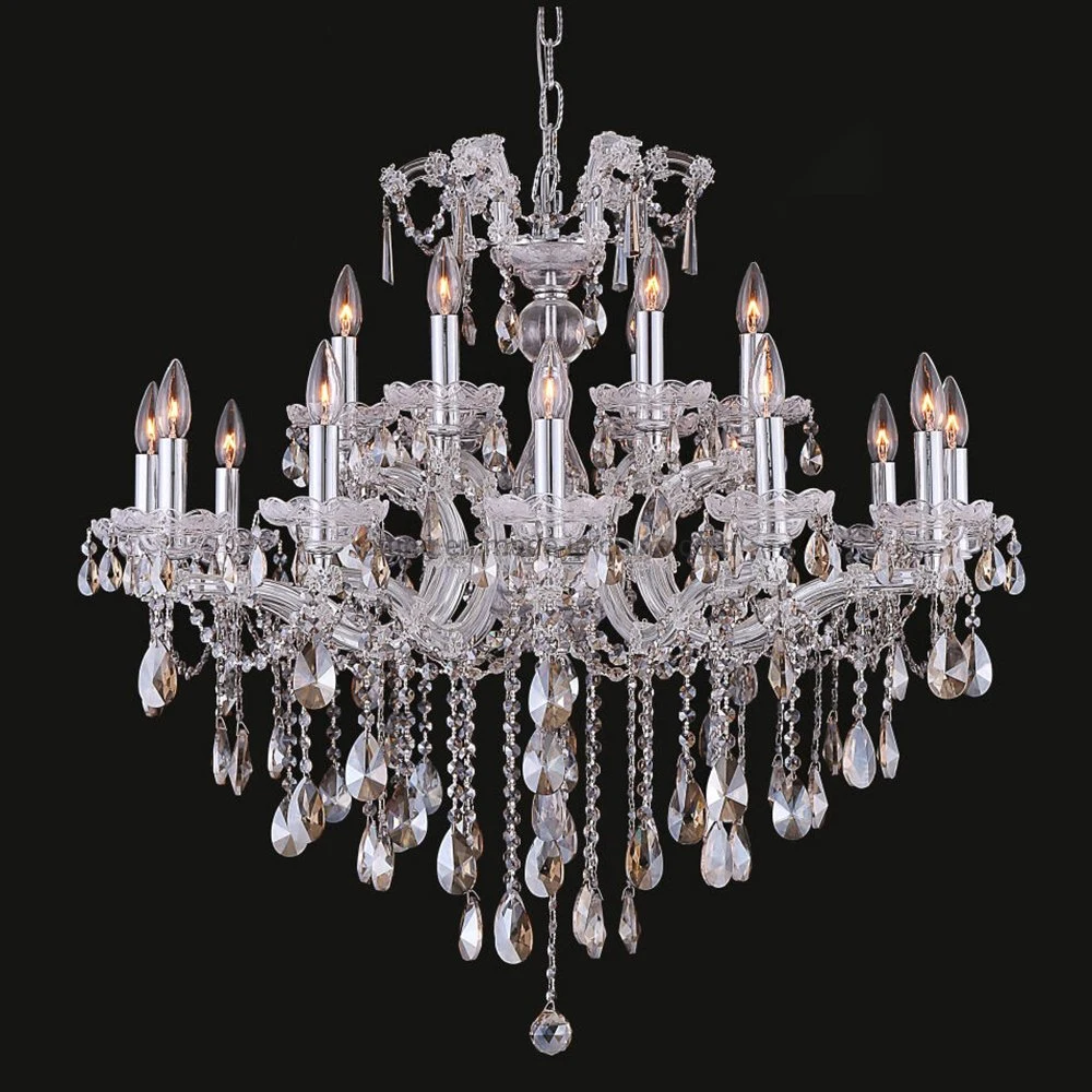 White Chandelier 18 Light Living Room Bedroom Ceiling Decoration Luster crystal Pendant Lighting