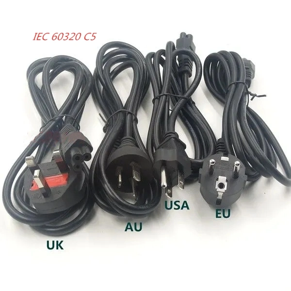 UL/VDE 1M 2M 3M 5M 14 16 18AWG 250V 2.5A 10A 15A Male to Female IEC 60320 C5 C7 C14 C13 Extension Cable AC Power Cord with UK EU AU US Schuko Swiss South Africa