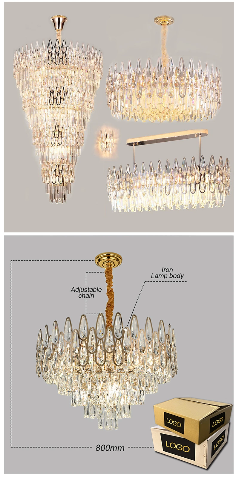 Specialized Design Unique Modern Lighting Decoration Crystal Chandelier for Hotel Lobby Restaurant