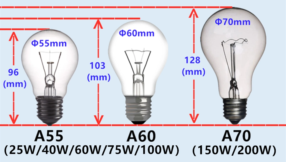 Clear Glass Incandescent Filament Light Bulbs 25W