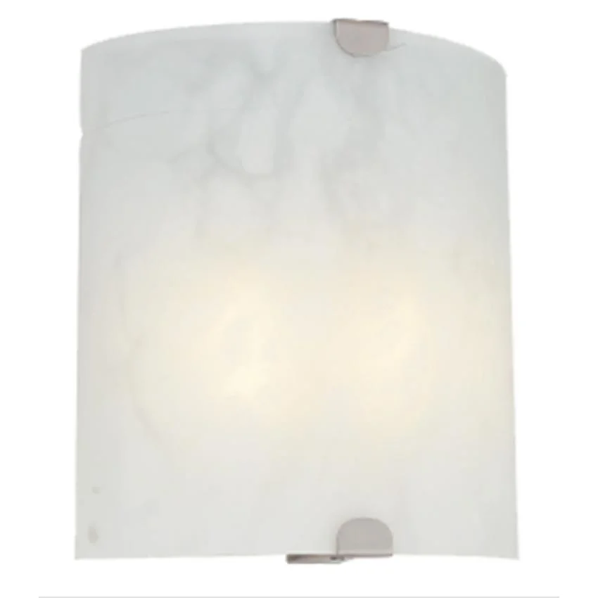 Brushed Nickel Wall Sconce with Checkered Frosted Glass (YX-379-LT0037)