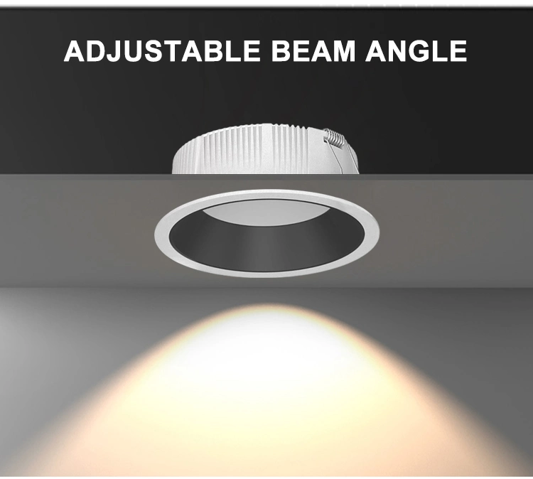 Indoor Office Lighting Ceiling Light 12W Spotlight Anti-Glare SMD Recessed LED Downlights