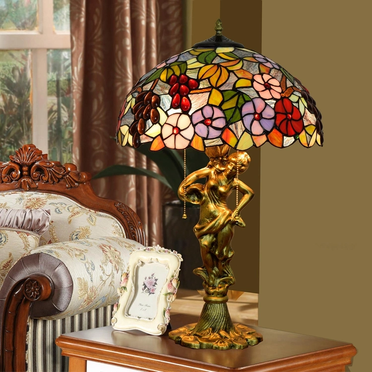 TF3927 Tiffany Style Banker Desk Lamp Stained Glass Reading Accent Lamp