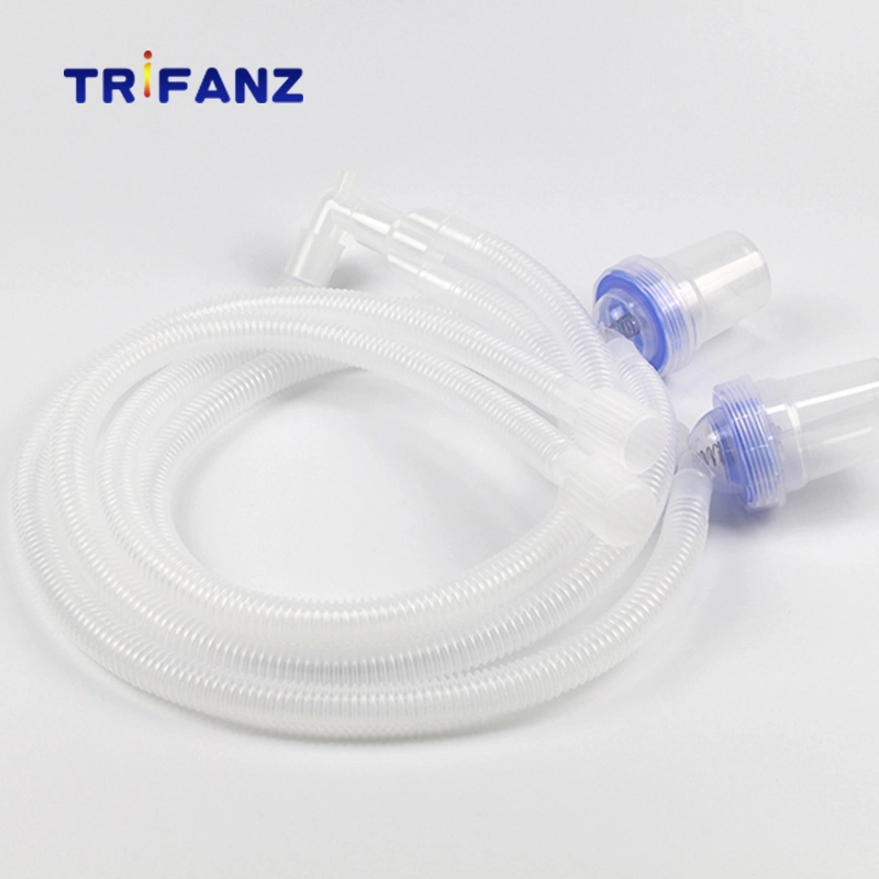 Disposable Mechanical Ventilator Tubing Corrugated Anesthesia Breathing Circuit