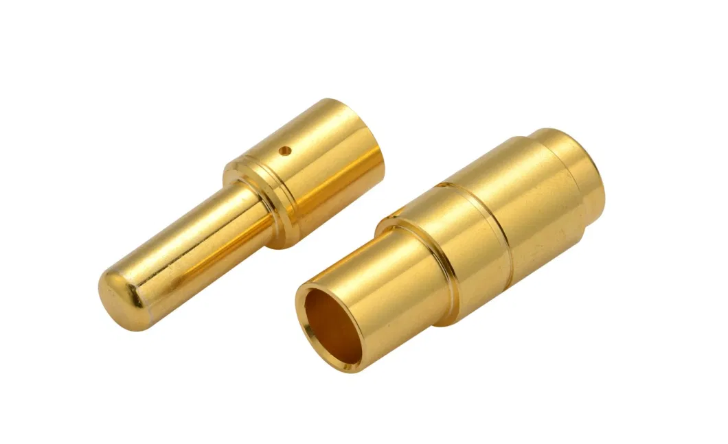 OEM/ODM High Current Power Connector 200A Gold Plating Brass Banana Plug Terminal for Electrical Car Connector Terminal