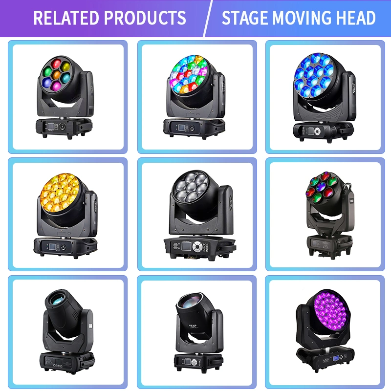 7X40W LED Zoom Mini Moving Head Wash Stage Light DMX RGBW for DJ Disco Wedding Party