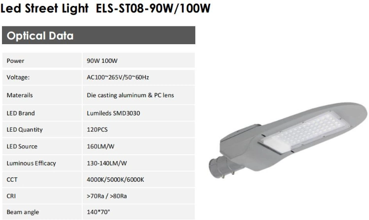 200W Smart Solar LED Street Lighting for Various Road Projects Urban Amenity Luminaires