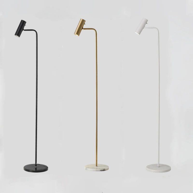 Modern Minimalist Floor Lamp Gold/Black/White Foyer Bedroom Office Metal Lighting Fixture (WH-MFL-11)