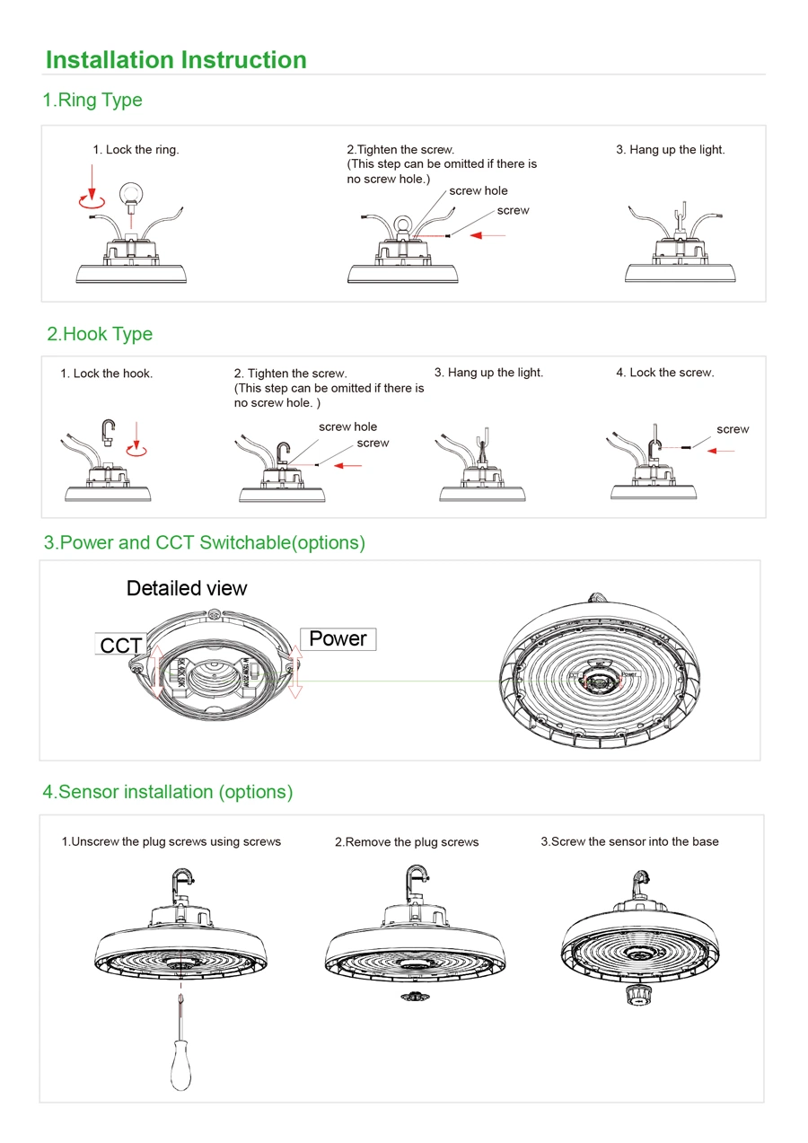 High Lamp Bay 150W Light UFO Warehouse 200W Outdoor 240W Gymnasium Lighting