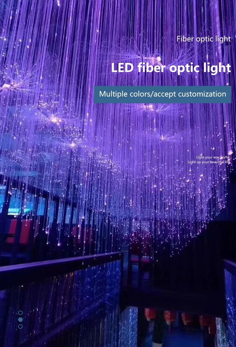 Decorative Lighting Optic Fiber Colorful Decorative Plastic Optical Light Fibers Sparkle Optic Fiber LED Sky Star Moon Planet Ceiling Light Fiber Optic Lighting