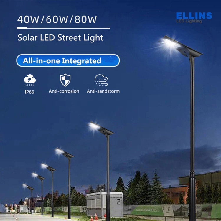 200lm/W Solar Parking Lot Lights Green Energy LED Street Lighting with Dimming Functions