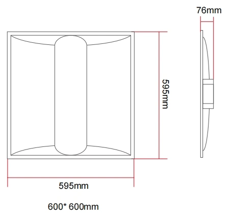 2X2FT 2X4FT AC 200-240V 130lm/W 26W 35W 50wflat Drop Ceiling Recessed Square LED Panel Troffer Light for Office Lighting Commercial Space Retail Store School