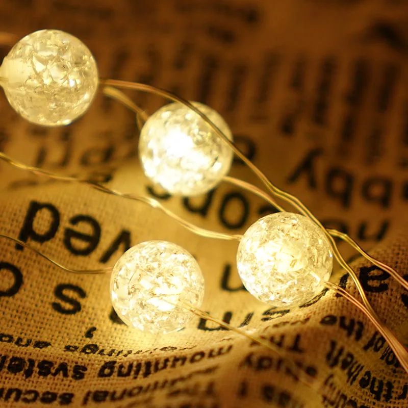 Holiday Light Chain Ball LED Lamp Christmas Novelty Ball String Lights