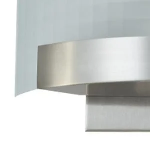 Brushed Nickel Wall Sconce with Checkered Frosted Glass (YX-379-LT0037)