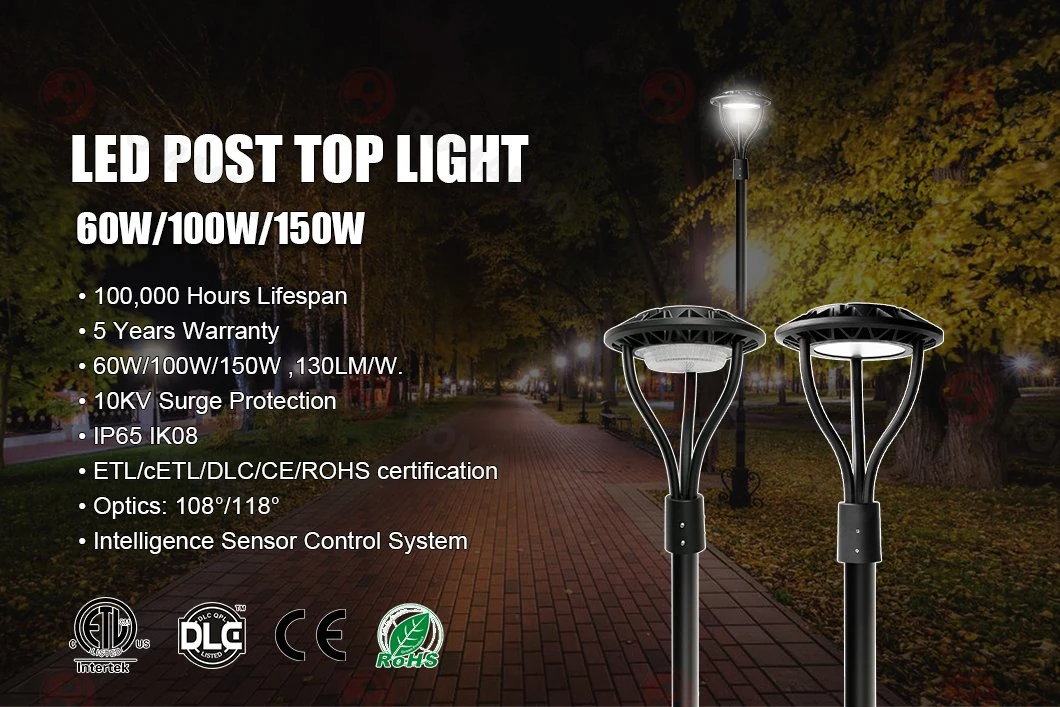 Landscape Light Pathway Lamp Fixture LED Garden Light Lawn Street Post Top Lighting