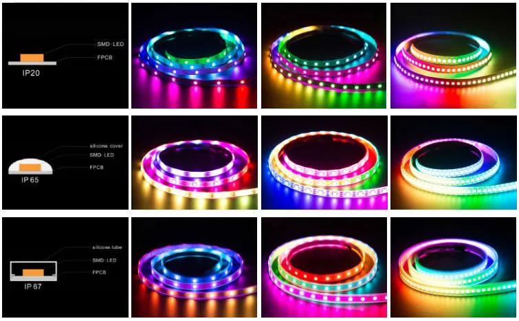 Digital LED Tape Ws2811 RGB 5050 Strip Light IP20 Indoor Bedroom Lighting