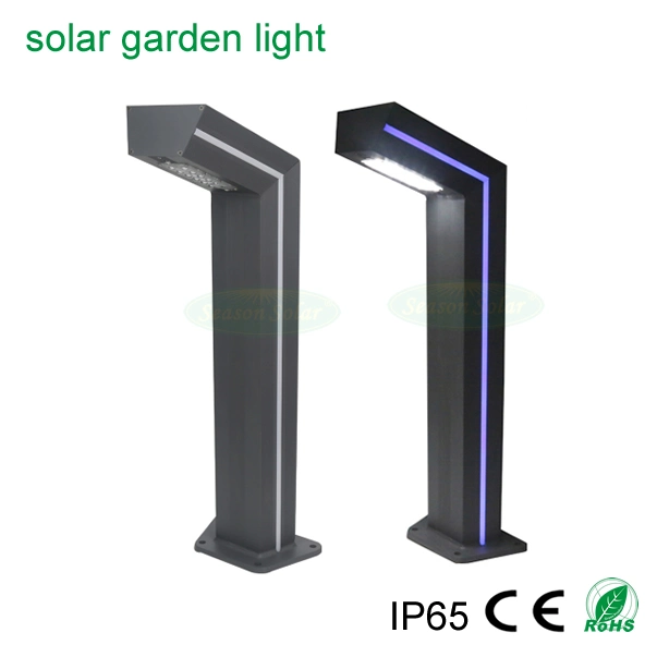 Bright LED Lighting CE Outdoor Solar Bollard Pathway Lighting with Green Accent LED Lighting