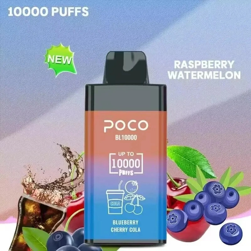 Original 10000 Puff Poco Bl Disposable Vape Pen E Cigarette with Airflow Control Rechargeable Battery and 20ml Prefilled Pod