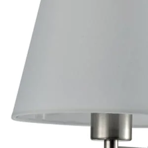 Brushed Nickel E26 Wall Sconce with White Fabric Shade (YX-392-LT0031)