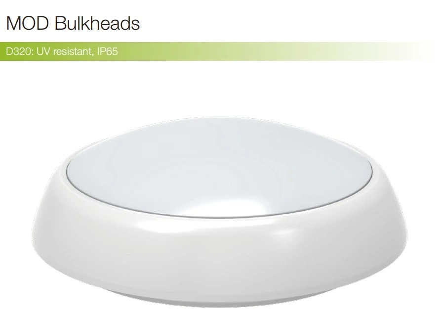 Hot-Selling D280mm 18W 120lm. W Tri-Color Emergency+Standard on-off LED 2D Bulkhead Wall Lamp Outdoor Lighting