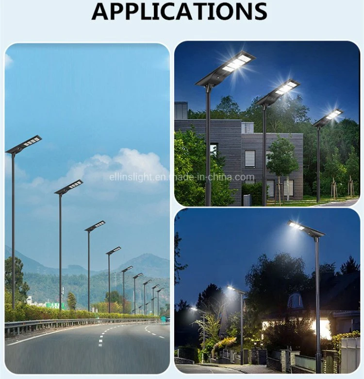 200lm/W Solar Parking Lot Lights Green Energy LED Street Lighting with Dimming Functions