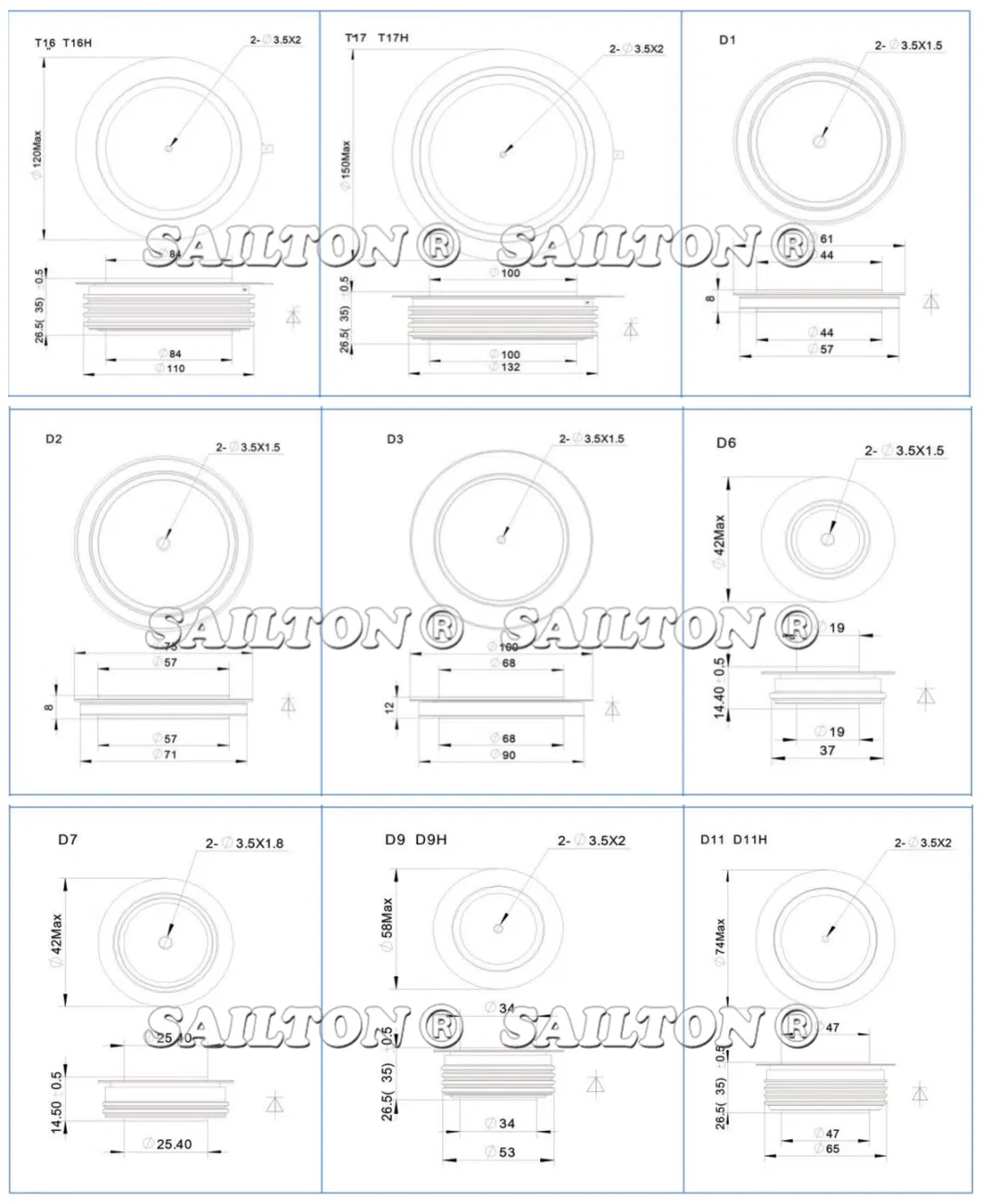 Low on-State Voltage Resistance Welder High-Current Rectifier Diode