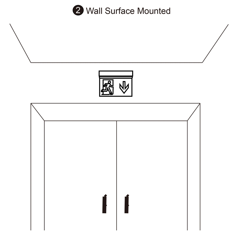 CE Certificate Rechargeable LED Emergency Battery Powered Suspended Exit Signs