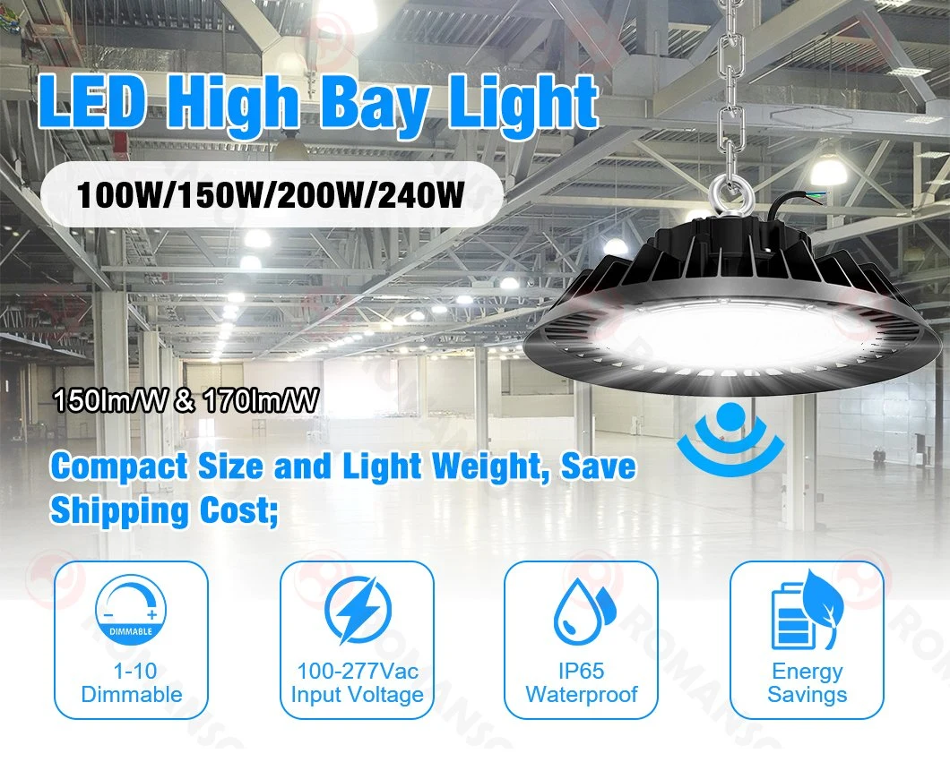 LED 200W IP65 ETL Warehouse Industrial Lighting