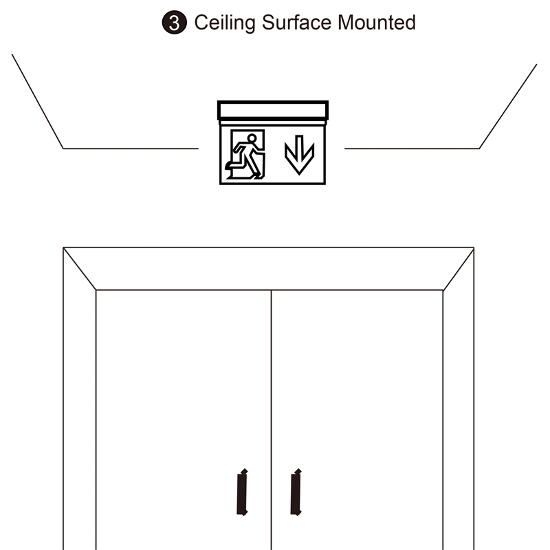 CE Certificate Rechargeable LED Emergency Battery Powered Suspended Exit Signs