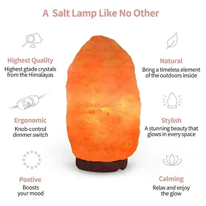 2023 Decorative Orange Stone Natural Air Fresher Sauna Himalayan Salt Lamp