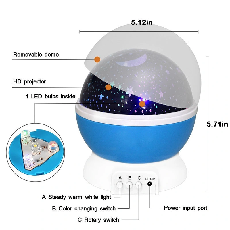 Galaxy Projector Starry Sky Rotating LED Night Light