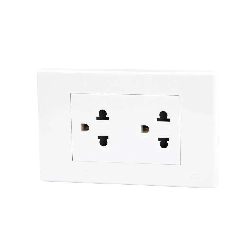 OEM/ODM PC Plastic Multi 2 Pin Wall Light Switch Electrical Power Socket Outlet