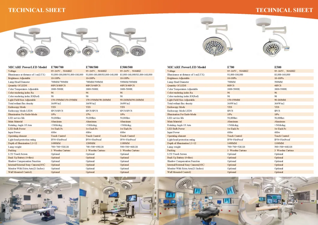 Best Selling Medical Supplies Operating Lamp Shadowless Ceiling Double Dome Surgical Light for Hospital