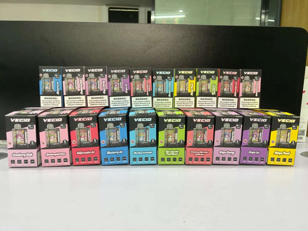 Top Vape Manufacturers Prefilled Vape Disposable Adjustable Airflow Disposable Pod Rechargeable Vecig Boombox 8000 Puffs with 10 Tasty Flavors
