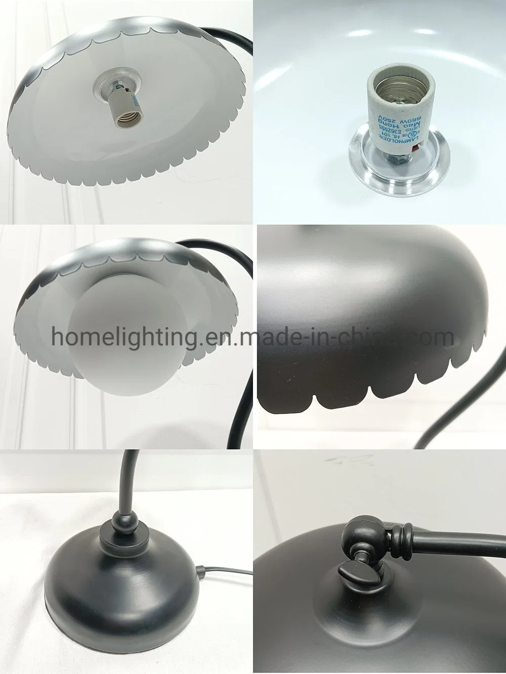Ht87 Hilton Doubletree Bedside Sofa Side White Task Lamp Frosted Glass Desk Lamp Matte Black Finish Touch lamp