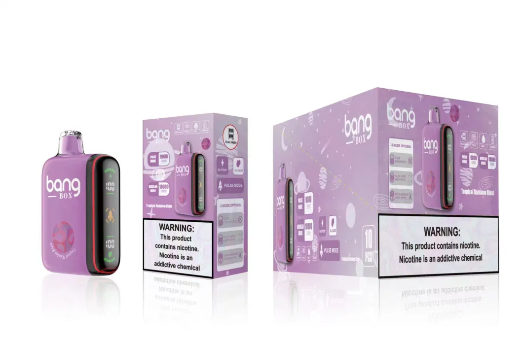 Original Bang Box 9000/18000 Puffs Disposable Vape with Full LCD Screen Dual Mesh Coils E Cigarette Geek Vapes Tornado 12000 Pulse 15000 Puff Airflow Vaporizer