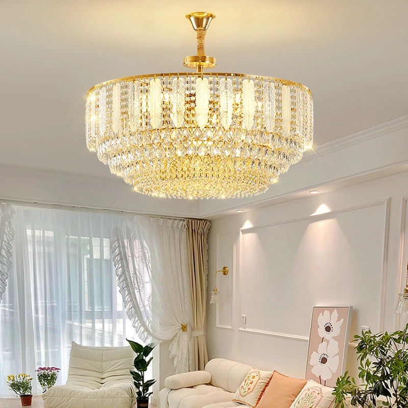 Modern Rectangular Prism Crystal Chandelier Ceiling Dining Room Lighting Pendant