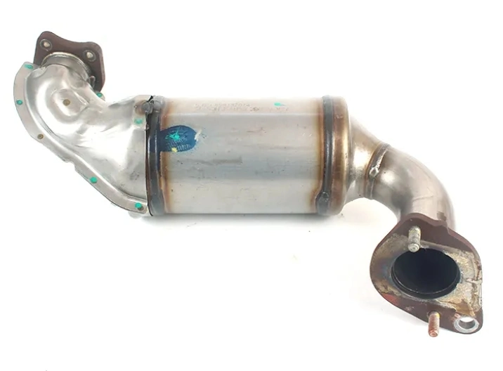 High Flow Front Catalytic Converter 2.5 Inch Inlet/Outlet Universal Direct-Fit with O2 Port