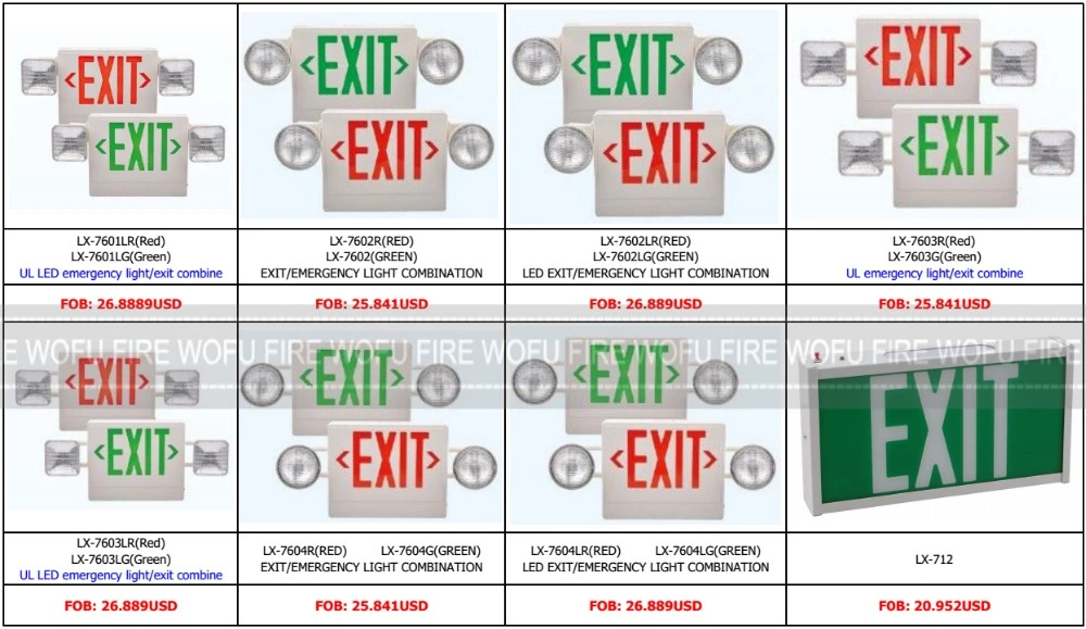 LED Emergency Exit Light, Emergency Exit Sign Board