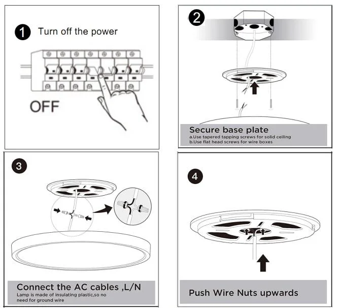 LED Flush Mount Ceiling Light with Back Ambient Light