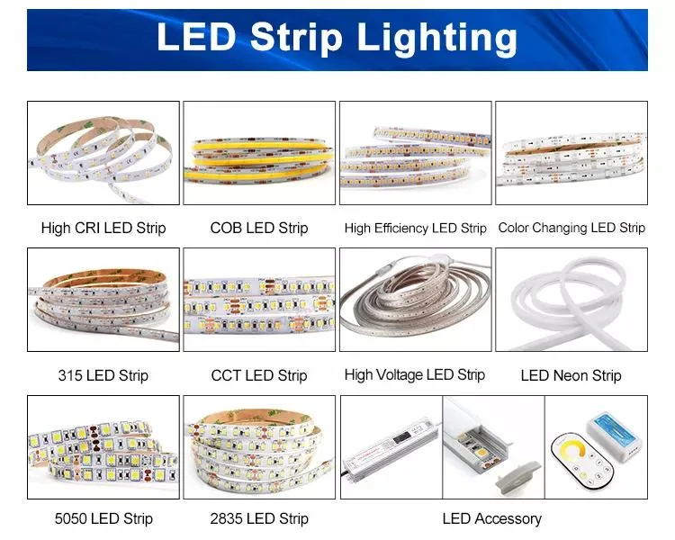 Single Color High Quality White Red Blue Green Yellow Under Cabinet LED Strip Lighting