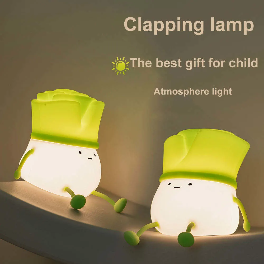 Smart Touch Sensor Cute Silicone Baby Rechargeable Sleep Bedside Lamp LED Night Lights for Kids Room