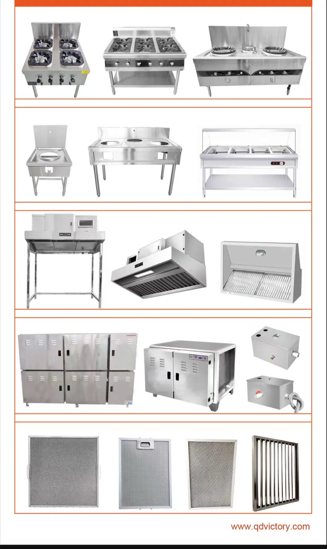 Southeast Asian Commercial Stainless Steel Heavy Duty Restaurant and Hotel Exhaust Hood New Design Stainless Steel Kitchen Island Hood Customized Order