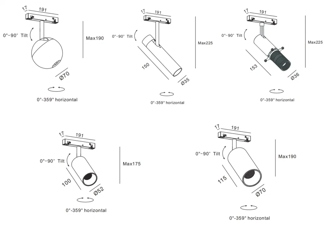 DC48V Magnetic Track Lights Magnet Linear Aluminum Ceiling Recessed Suspended Creative LED Magnetic Lights Tracking Rail Lighting Industrial