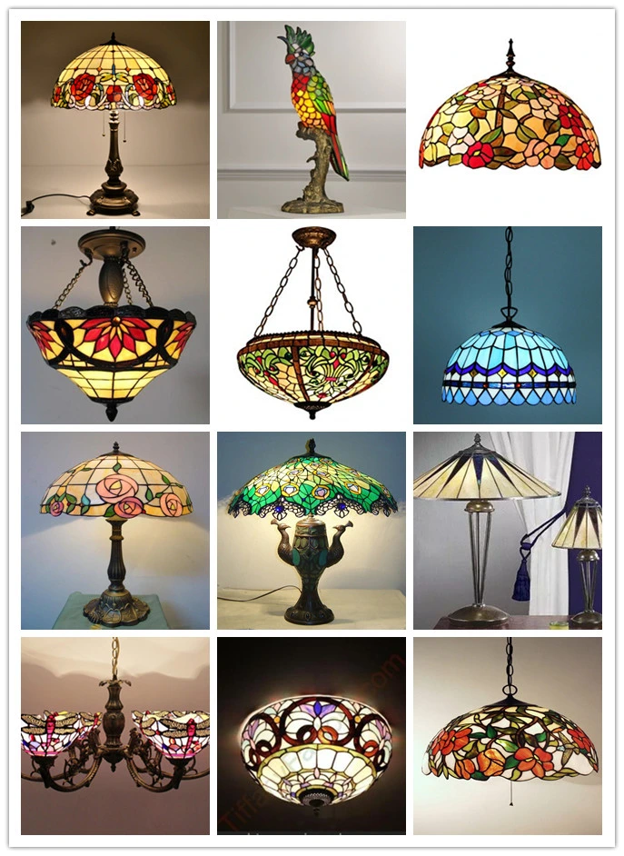 8inch 12inch 16inch Handmade Stained Glass Tiffany Hotel Decor Lamp
