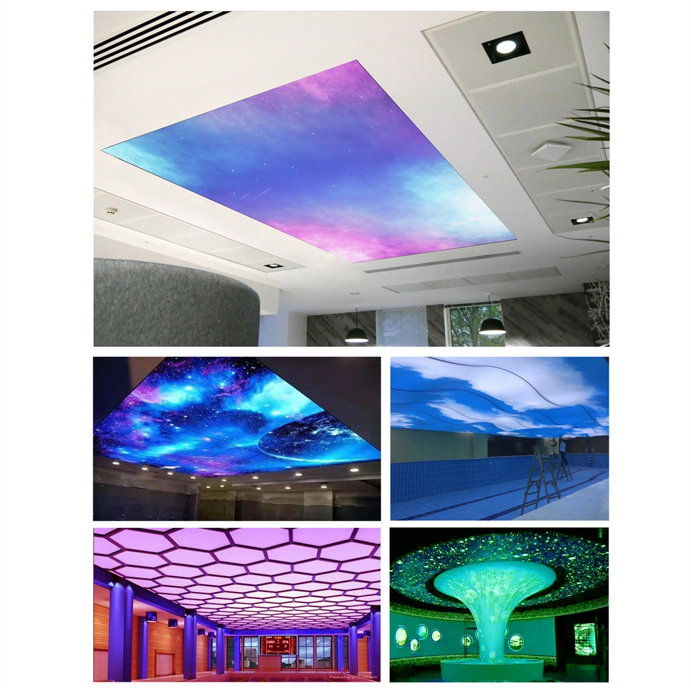 Quadrilateral Squared Back Lit LED Modules Lighting Used for Large Ceiling Decoration in Office