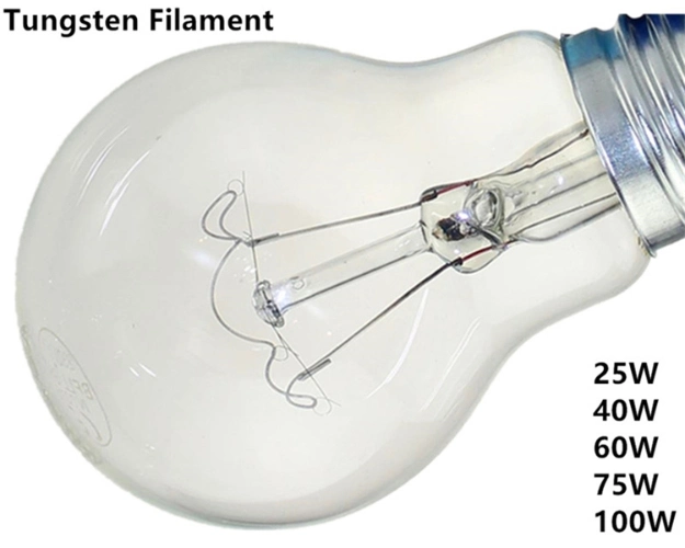 Clear Glass Incandescent Filament Light Bulbs 25W