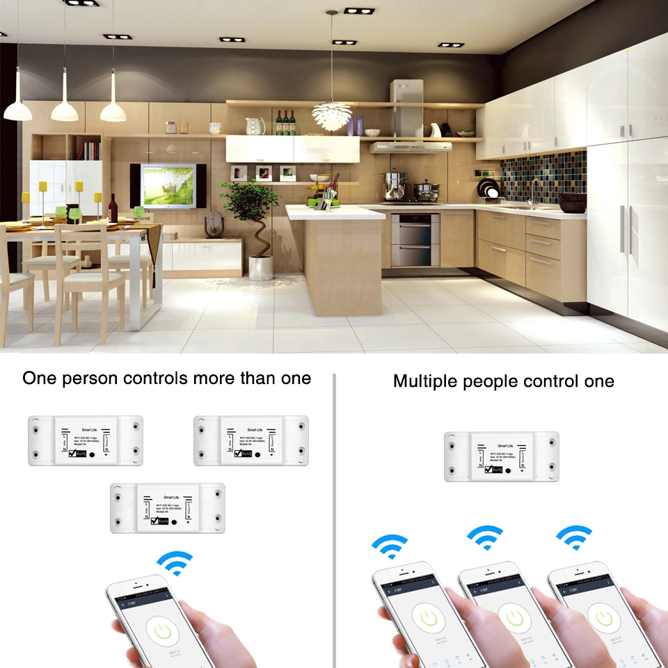 Wireless Tuya Smart Life Home Switch WiFi Control Light Switch WiFi Remote Switch Alexa Google Home